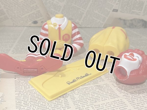 画像4: McDonald's/Build a Ronald McDonald Meal Toy set(90s) (4)