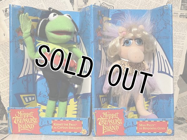 画像1: Kermit & Miss Piggy/Plush set(90s/Treasure Island/MIB) (1)