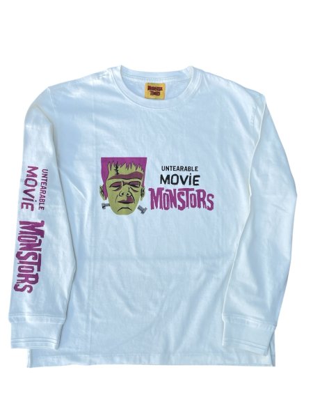 画像1: MONSTOR TIMES/Movie Monstor Tee Shirt LS ( WHITE ) AP-033 (1)
