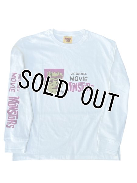 画像1: MONSTOR TIMES/Movie Monstor Tee Shirt LS ( WHITE ) AP-033 (1)