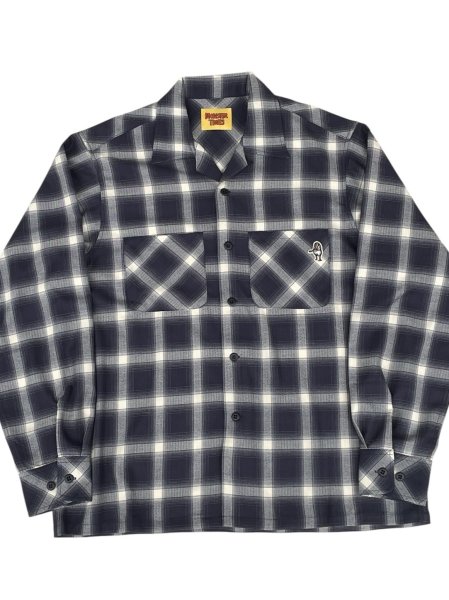 画像1: MONSTOR TIMES/MT BARUDEN Check Shirt LS ( BLUE ) AP-044 (1)