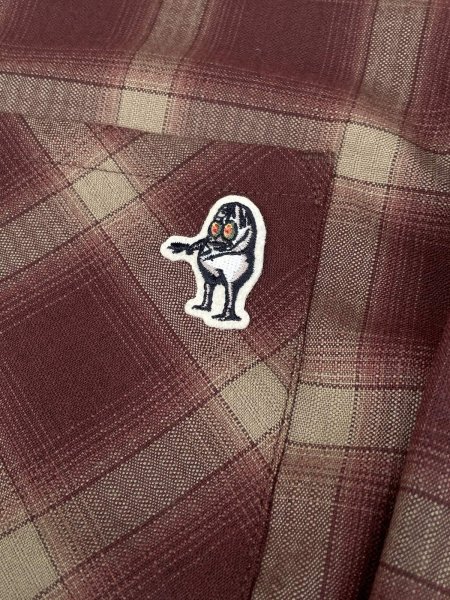 画像2: MONSTOR TIMES/MT BARUDEN Check Shirt LS ( BROWN ) AP-045 (2)