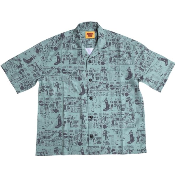 画像1: MONSTOR TIMES/Monstor Instructions Shirt SS ( GREEN ) AP-049 (1)