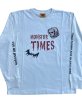 画像1: MONSTOR TIMES/BAT & SKULL Tee Shirt LS ( IVORY ) AP-079 (1)