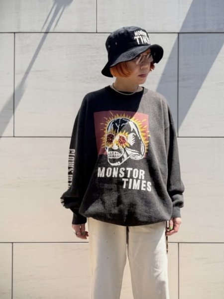 画像5: MONSTOR TIMES/SKULL RING Jacquard Knit ( OATMEAL ) AP-081 (5)