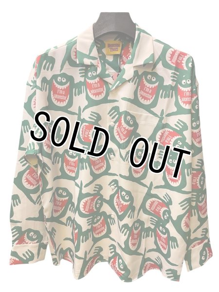 画像1: MONSTOR TIMES/I'M A MONSTOR Shirt LS ( IVORY ) AP-017 (1)