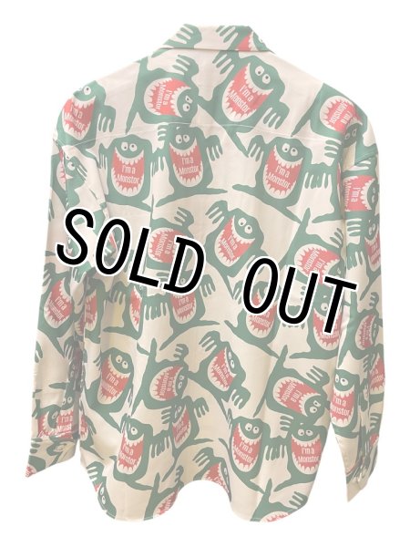 画像2: MONSTOR TIMES/I'M A MONSTOR Shirt LS ( IVORY ) AP-017 (2)