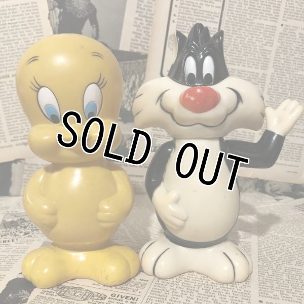 画像1: Tweety & Sylvester Cat/Coin Bank set(70s) (1)