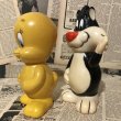 画像2: Tweety & Sylvester Cat/Coin Bank set(70s) (2)