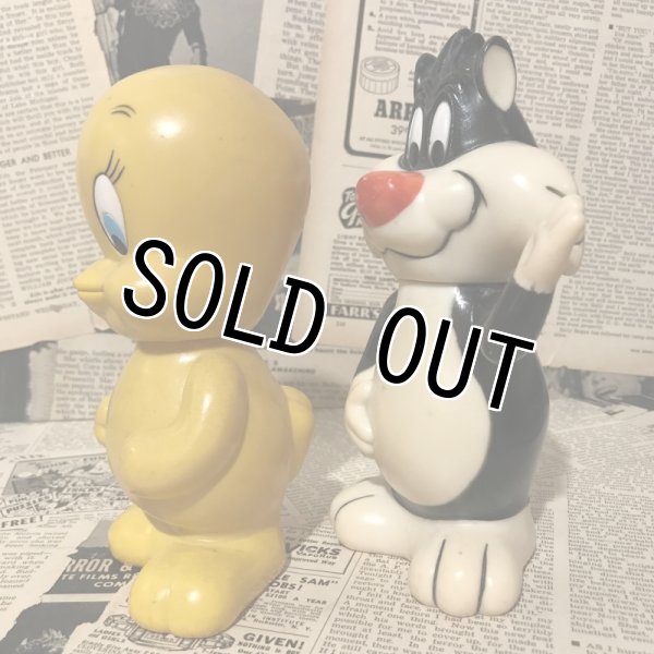 画像2: Tweety & Sylvester Cat/Coin Bank set(70s) (2)
