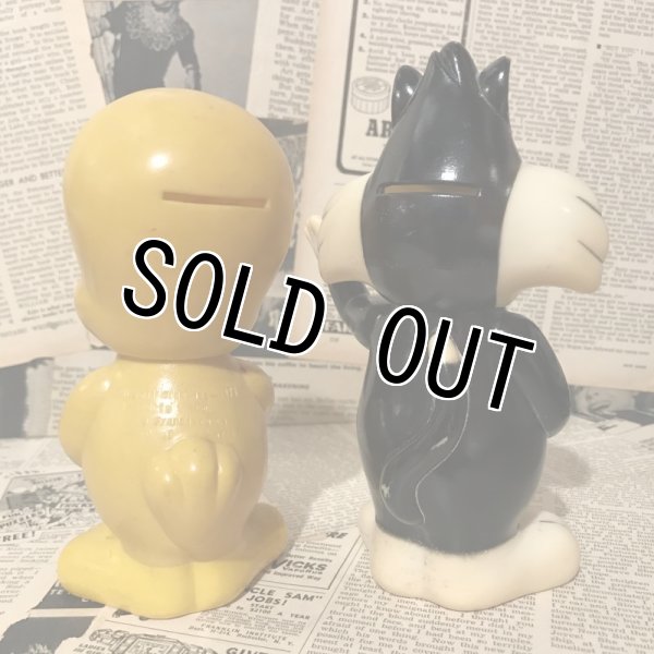 画像3: Tweety & Sylvester Cat/Coin Bank set(70s) (3)