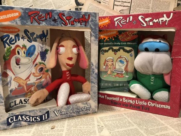 画像1: Ren&Stimpy/Video and Plush set(90s/MIB) NC-017 (1)