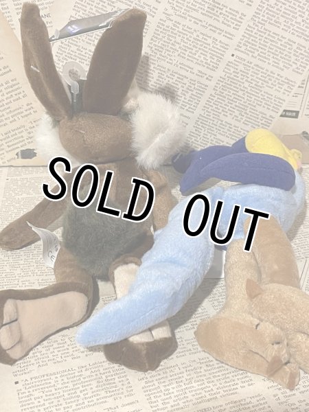 画像3: Looney Tunes/Beans Plush set(90s/Road Runner & Wile E. Coyote) (3)