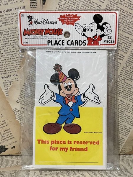 画像1: Mickey Mouse/Party Place Cards(70s/MIP) DI-143 (1)