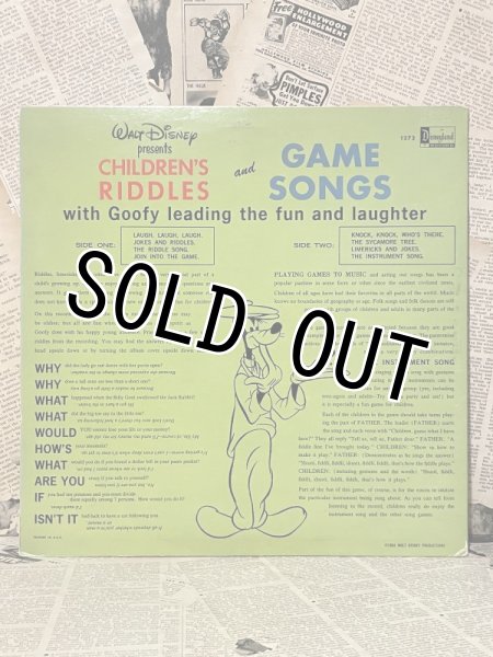 画像2: Disney Children's Riddles/LP Record(1960s) RE-033 (2)