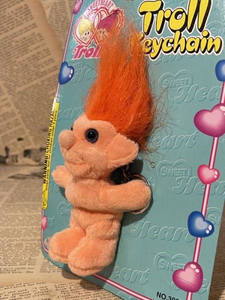 画像2: Troll/Plush Keychain(90s/Orange) CD-092 (2)