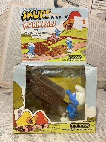 画像1: Smurfs/Wind-Up Figure(80s/with box) SM-155 (1)