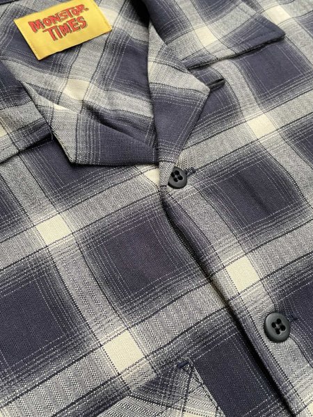 画像3: MONSTOR TIMES/MT BARUDEN Check Shirt SS ( BLUE ) AP-058 (3)