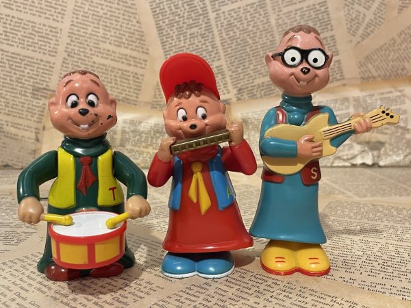 画像1: Alvin and the Chipmunks/Wind-Up Figure set(80s) CT-288 (1)
