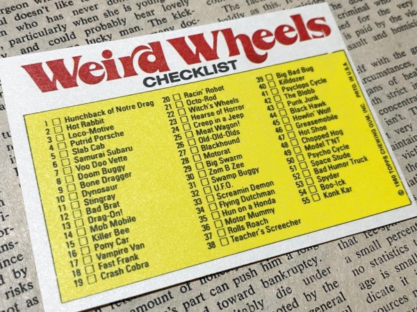 画像6: Weird Wheels//Trading Card set(80s) RF-067 (6)
