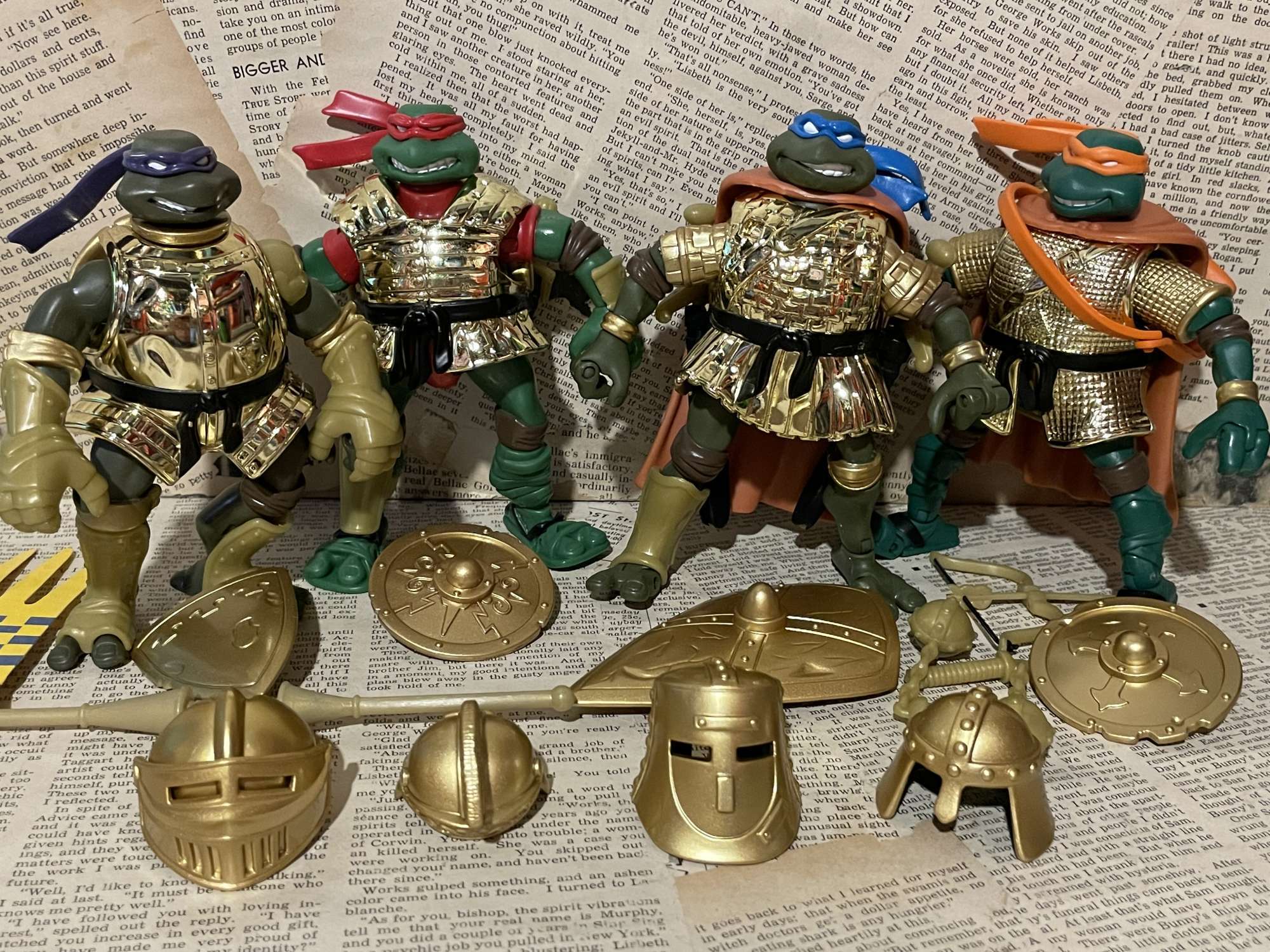 TMNT/Action Figure(2005/Gold Knights Turtles set/Loose) TM