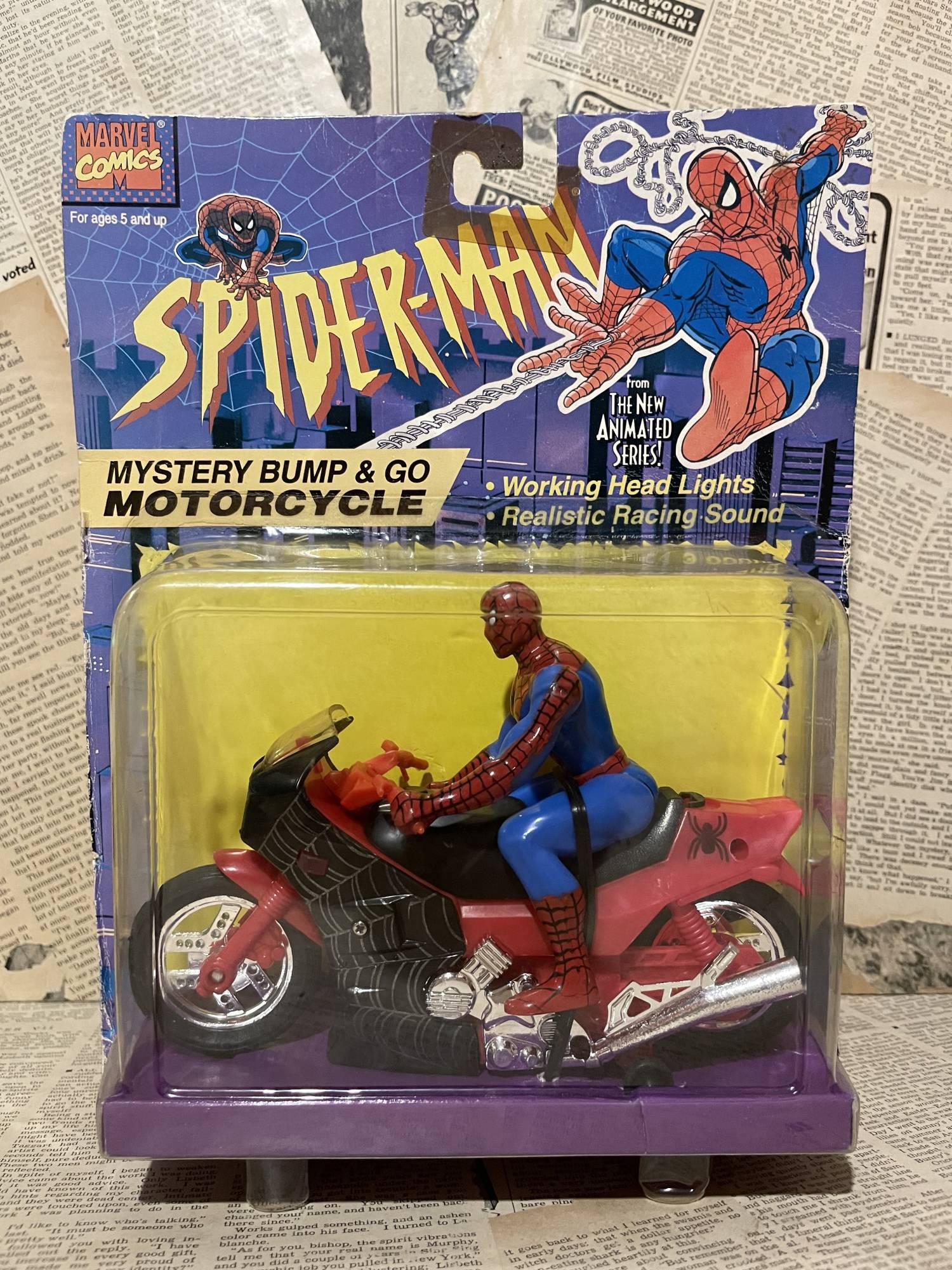 Spider-Man/Mystery Bump & Go Motorcycle(90s/MOC) - 2000toys