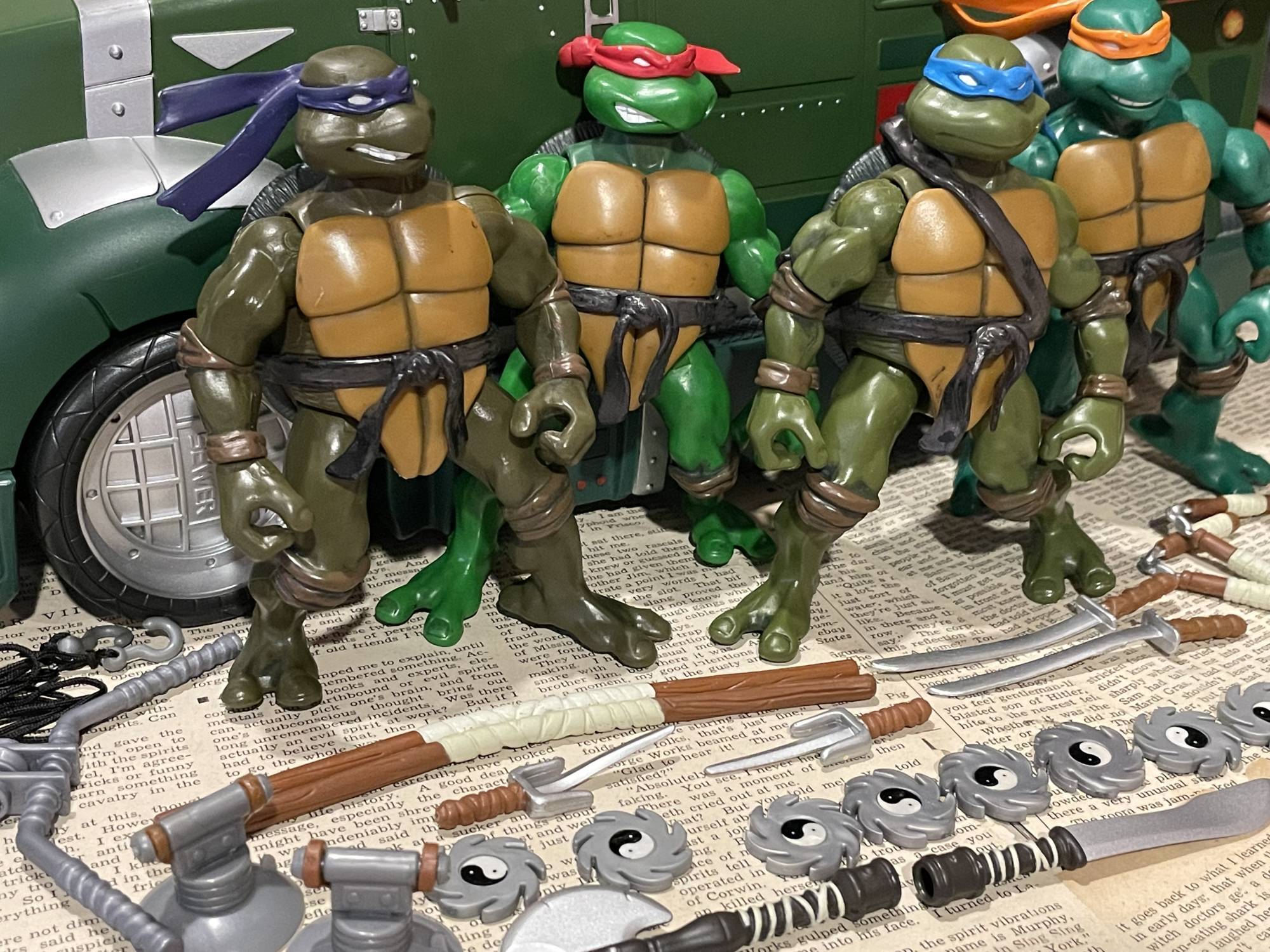 TMNT/Action Figure set(2002/Turtles & Battle Shell/Loose 